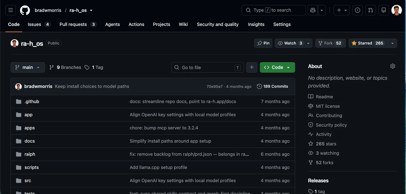 The RA-H open source repository on GitHub